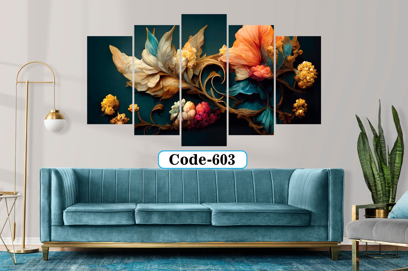 Picture of 5Pcs In 1 Set Wall Canvas Art code# 603