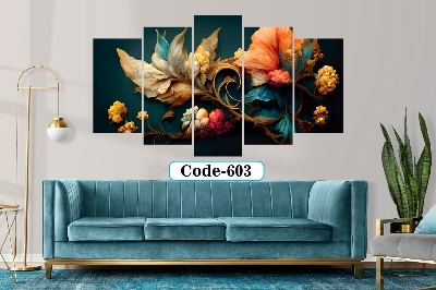 Picture of 5Pcs In 1 Set Wall Canvas Art code# 603