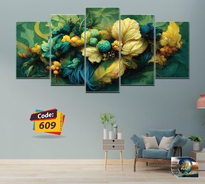 Picture of 5Pcs In 1 Set Wall Canvas Art code# 609