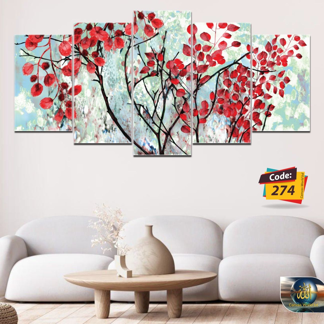 Picture of 5Pcs In 1 Set Wall Canvas Art code# 274
