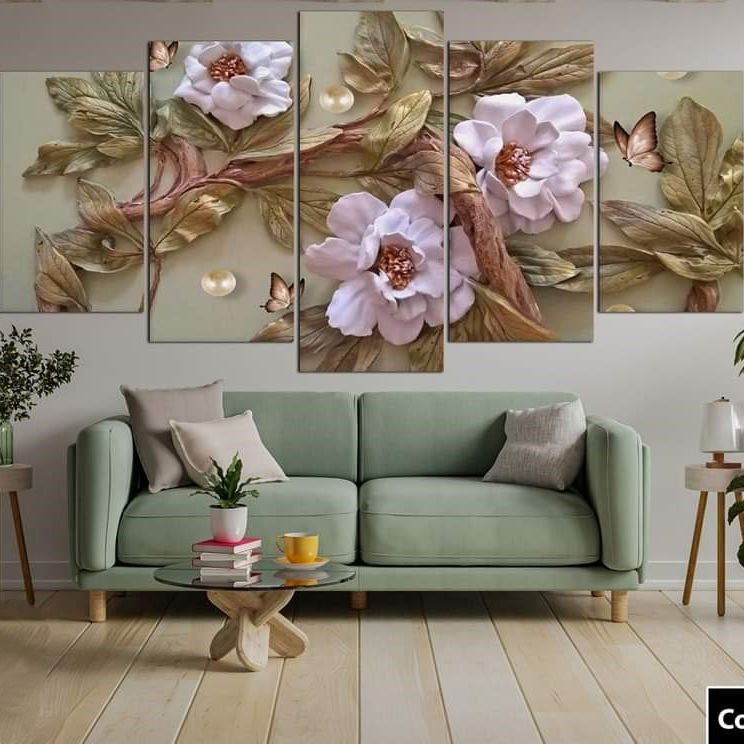 Picture of 5Pcs In 1 Set Wall Canvas Art code# 604