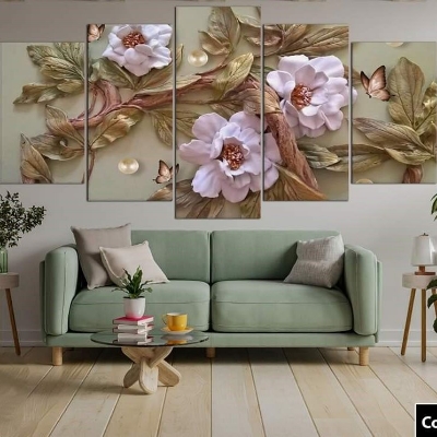 Picture of 5Pcs In 1 Set Wall Canvas Art code# 604
