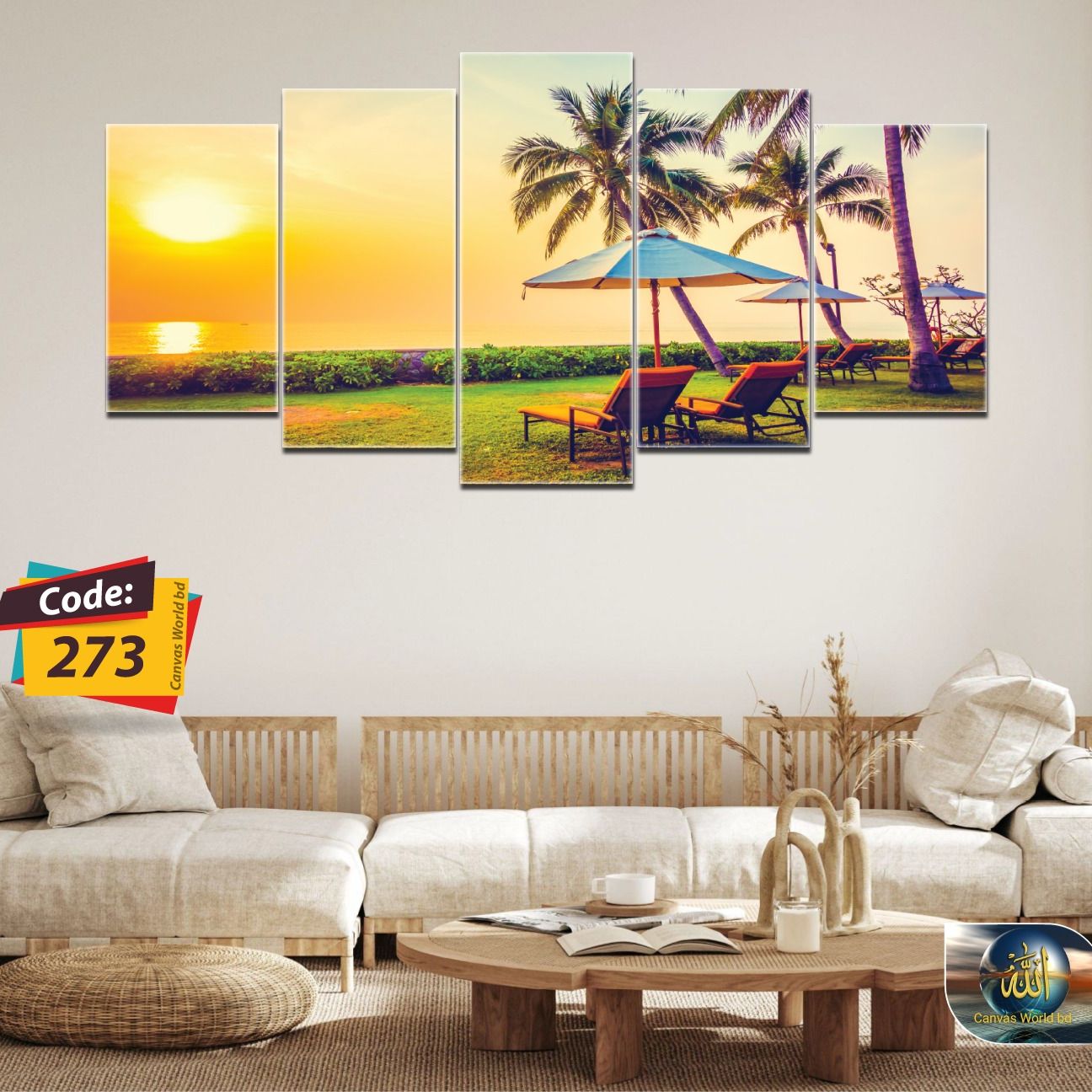 Picture of Premium Quality - 1 set Wall canvas art code 5 pc #273