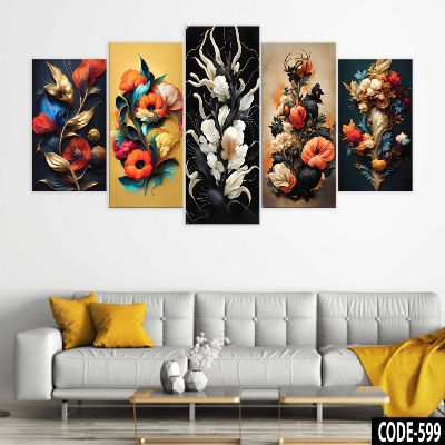 Picture of 5Pcs In 1 Set Wall Canvas Art code# 607