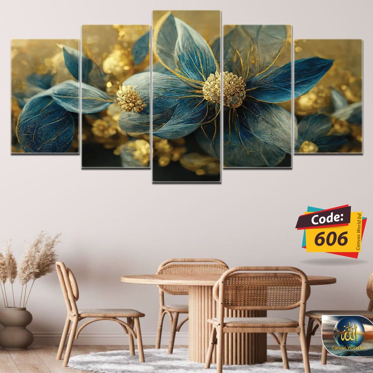 Picture of 5Pcs In 1 Set Wall Canvas Art code# 606