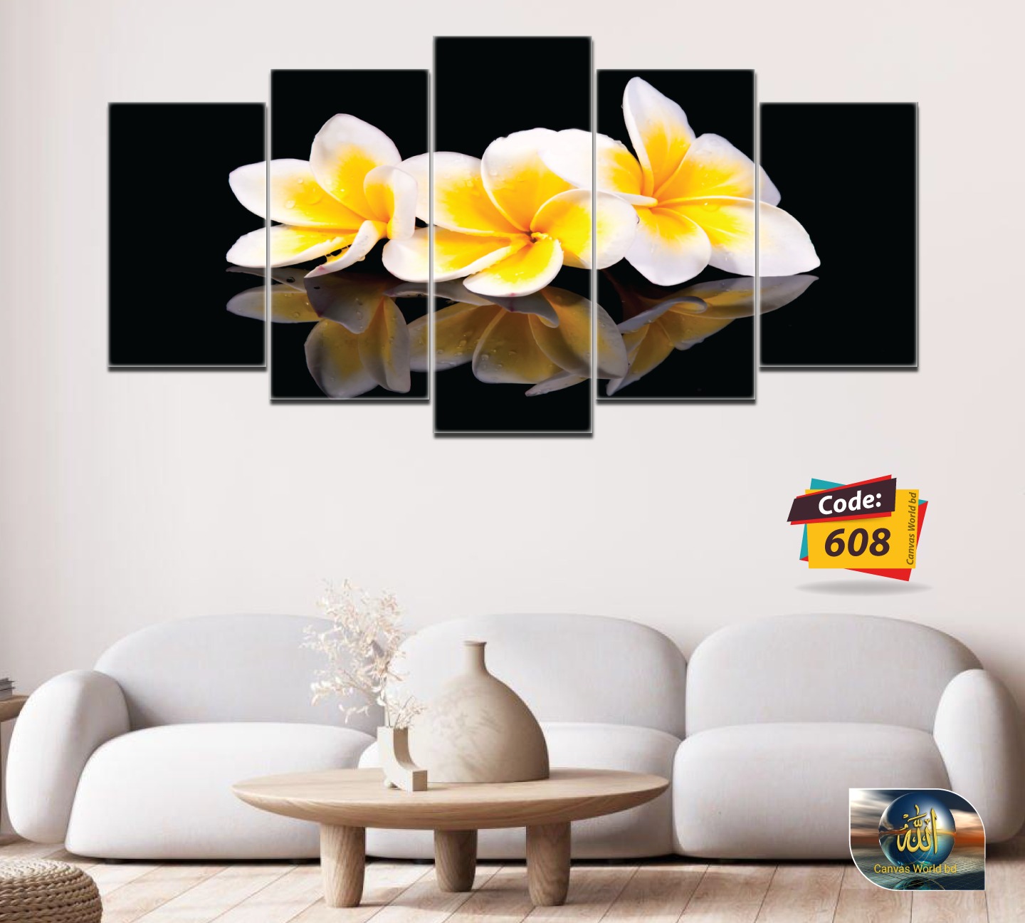 Picture of 5Pcs In 1 Set Wall Canvas Art code# 608