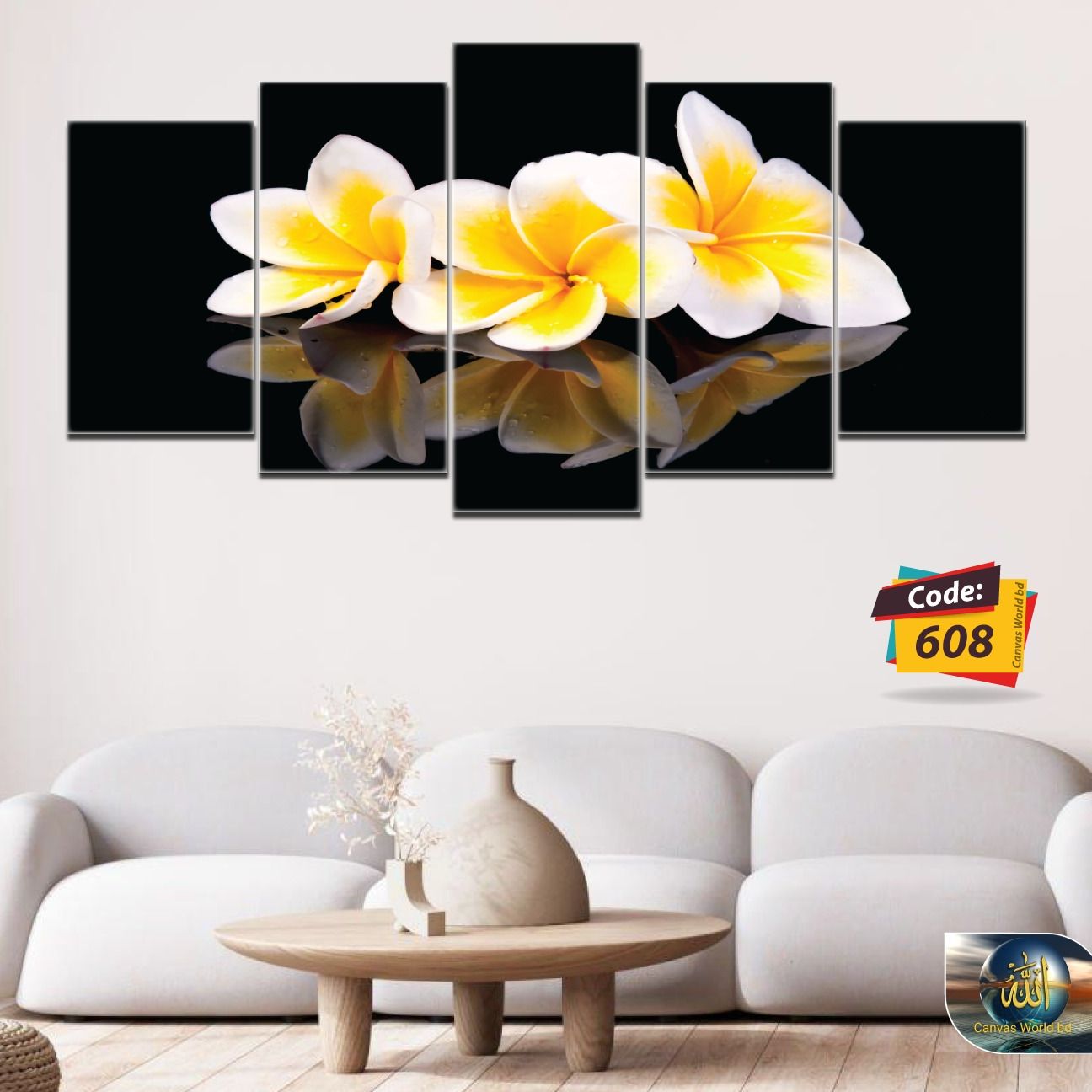 Picture of 5Pcs In 1 Set Wall Canvas Art code# 608