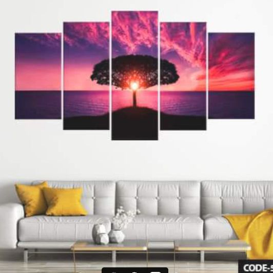 Picture of 5Pcs In 1 Set Wall Canvas Art code# 552