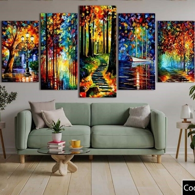 Picture of 5Pcs In 1 Set Wall Canvas Art code# 573