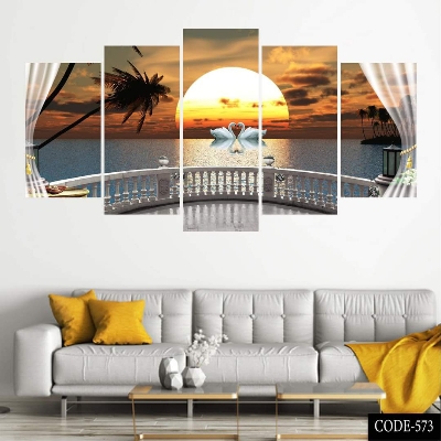 Picture of 5Pcs In 1 Set Wall Canvas Art code# 573