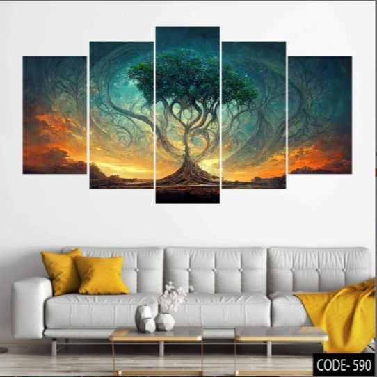 Picture of 5Pcs In 1 Set Wall Canvas Art code# 590