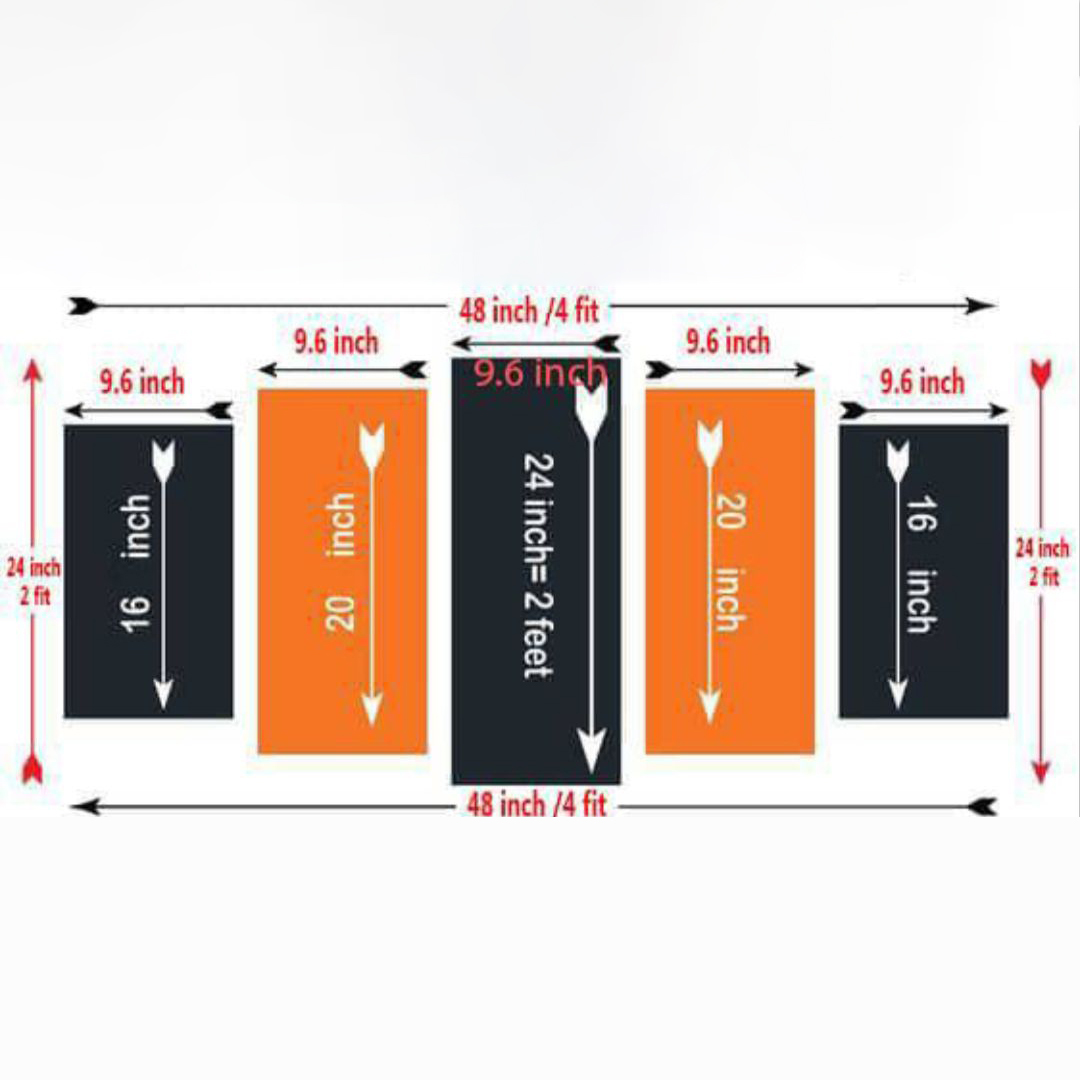 Picture of 5Pcs In 1 Set Wall Canvas Art code# 838