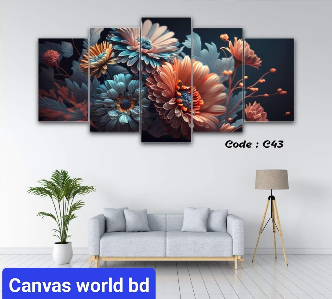 Picture of 5Pcs In 1 Set Wall Canvas Art Ready to for Living Room or Bedroom Home Decoration On Wall Canvas Printing #Wall - Wall Decoration - #Wall Decoration