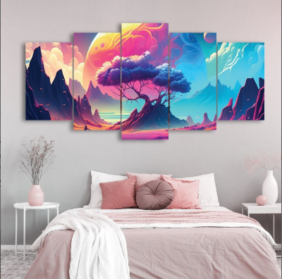 Picture of 5Pcs In 1 Set Wall Canvas Art printing