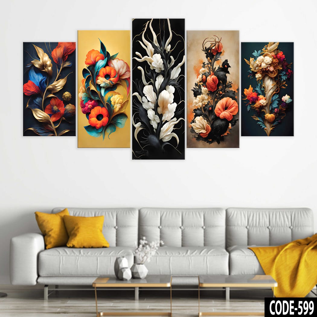 Picture of 5Pcs In 1 Set Wall Canvas Art printing code#599