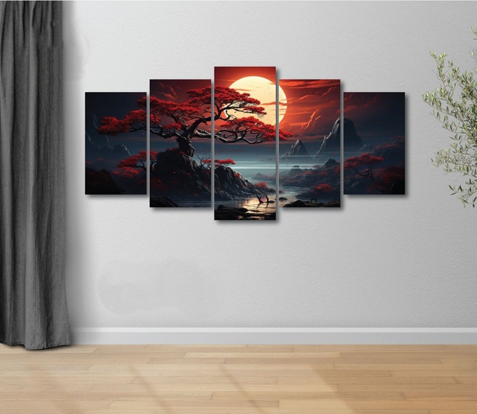 Picture of 5Pcs In 1 Set Wall Canvas Art printing