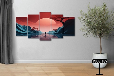 Picture of 5Pcs In 1 Set Wall Canvas Art printing code#885