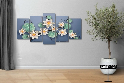 Picture of 5Pcs In 1 Set Wall Canvas Art printing code#898