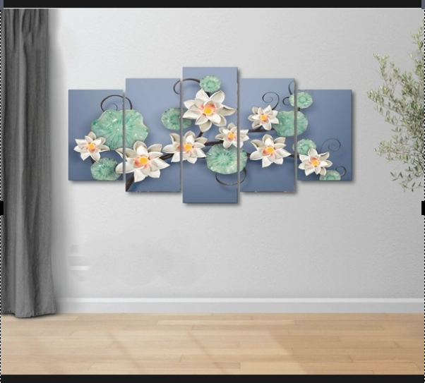 Picture of 5Pcs In 1 Set Wall Canvas Art printing code#898