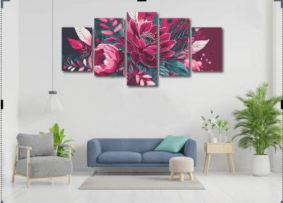 Picture of 5Pcs In 1 Set Wall Canvas Art printing