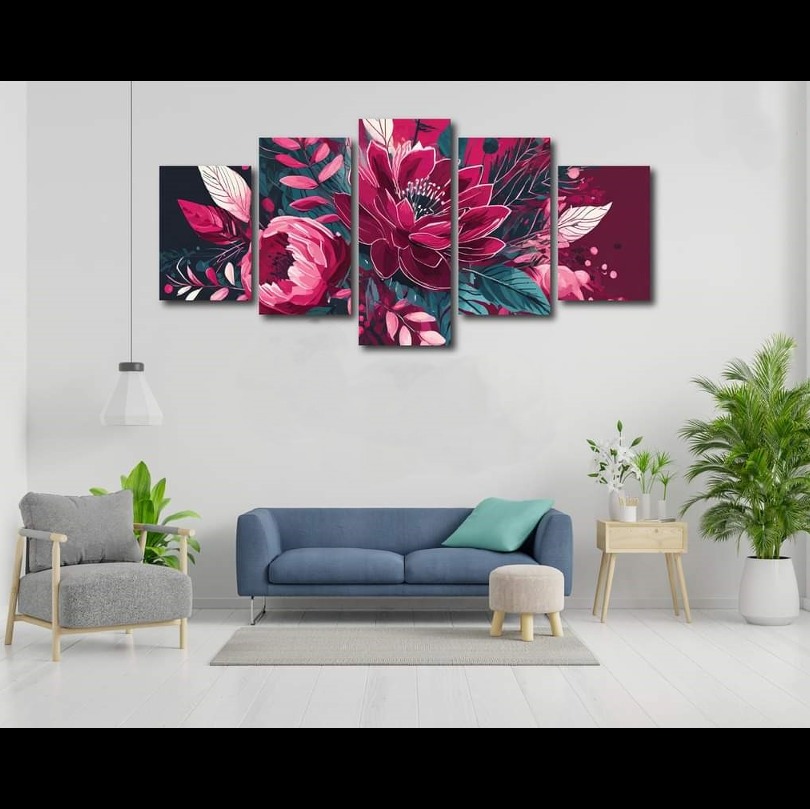 Picture of 5Pcs In 1 Set Wall Canvas Art printing