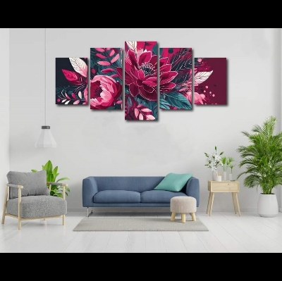 Picture of 5Pcs In 1 Set Wall Canvas Art printing