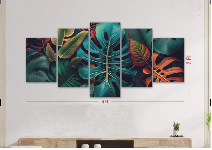 Picture of 5Pcs In 1 Set Wall Canvas Art printing