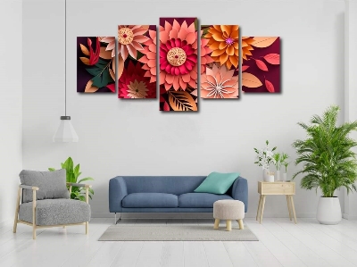 Picture of 5Pcs In 1 Set Wall Canvas Art printing