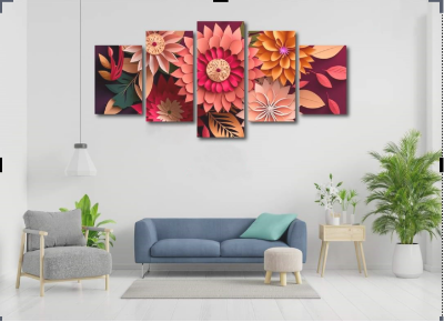 Picture of 5Pcs In 1 Set Wall Canvas Art printing