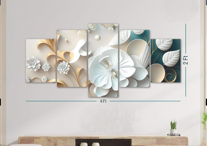 Picture of 5Pcs In 1 Set Wall Canvas Art printing