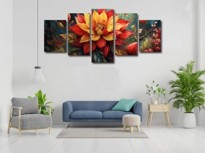 Picture of 5Pcs In 1 Set Wall Canvas Art printing