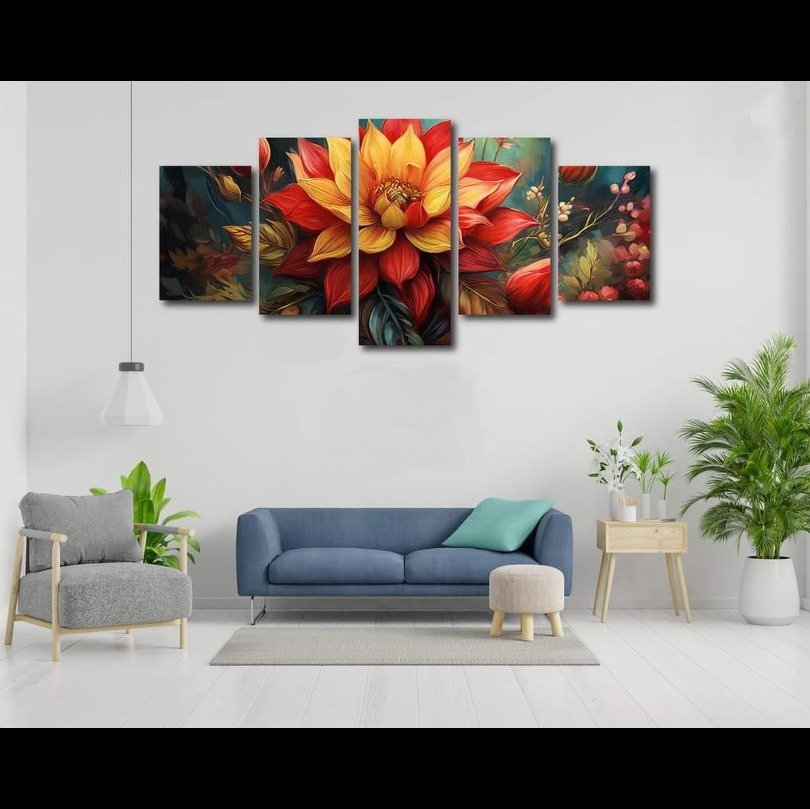 Picture of 5Pcs In 1 Set Wall Canvas Art printing