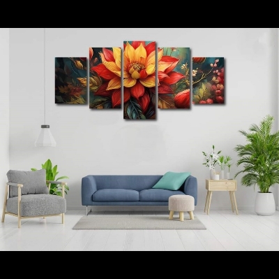 Picture of 5Pcs In 1 Set Wall Canvas Art printing