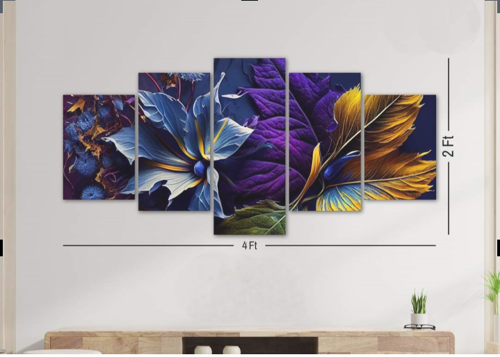 Picture of 5Pcs In 1 Set Wall Canvas Art printing