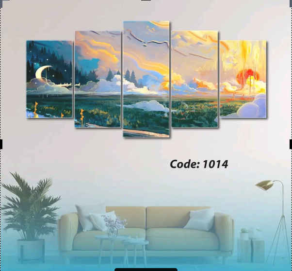 Picture of 5Pcs In 1 Set Wall Canvas Art printing
