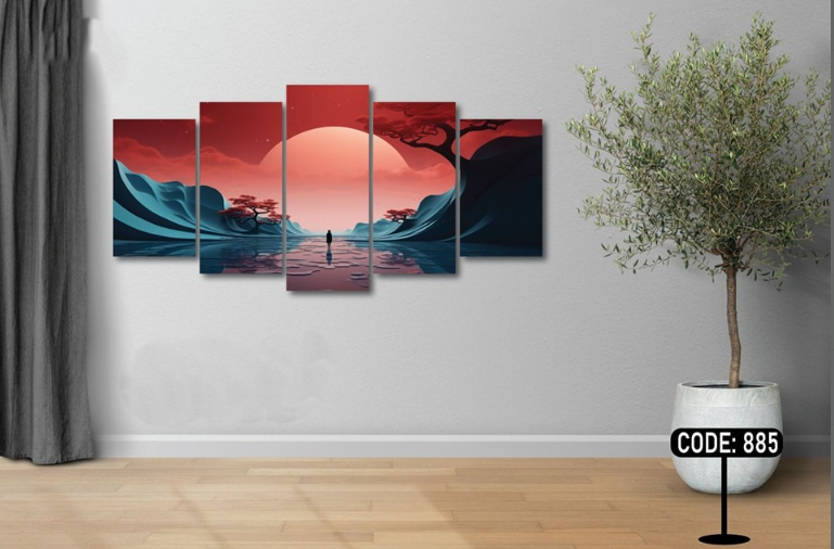 Picture of 5Pcs In 1 Set Wall Canvas Art printing
