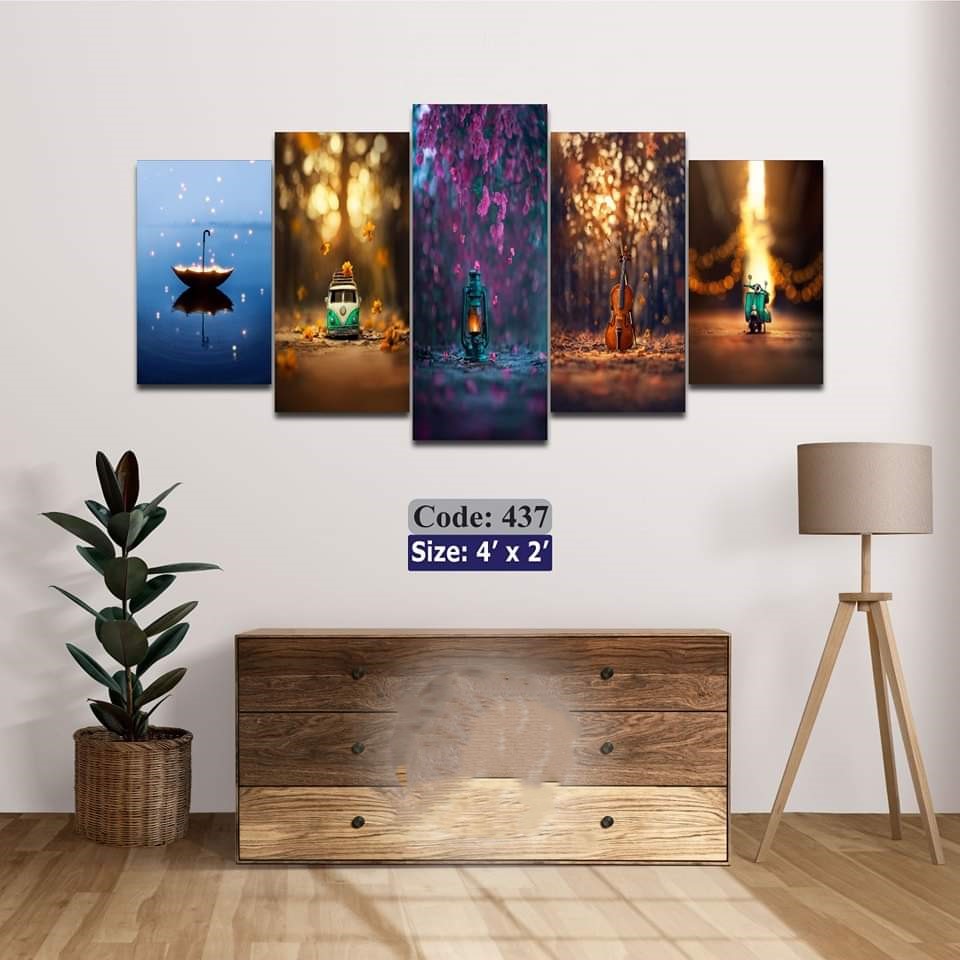 Picture of 5Pcs In 1 Set Wall Canvas Art printing