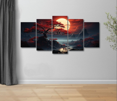 Picture of premium quality 5Pcs In 1 Set Wall Canvas Art printing