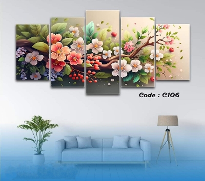 Picture of 18*36 inch 5Pcs In 1 Set Wall Canvas printing