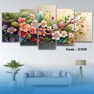 Picture of 18*36 inch 5Pcs In 1 Set Wall Canvas printing