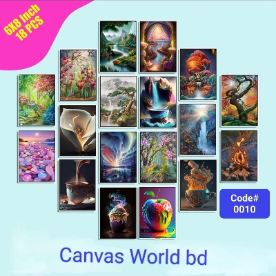 Picture of Wall decoration 18pcs Unique Design wallmate Home Decoration poster on PVC Combo Set