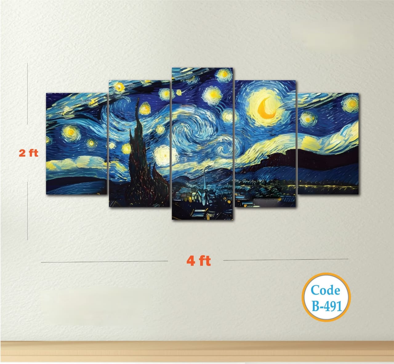 Picture of 5Pcs In 1 Set Wall Canvas printing