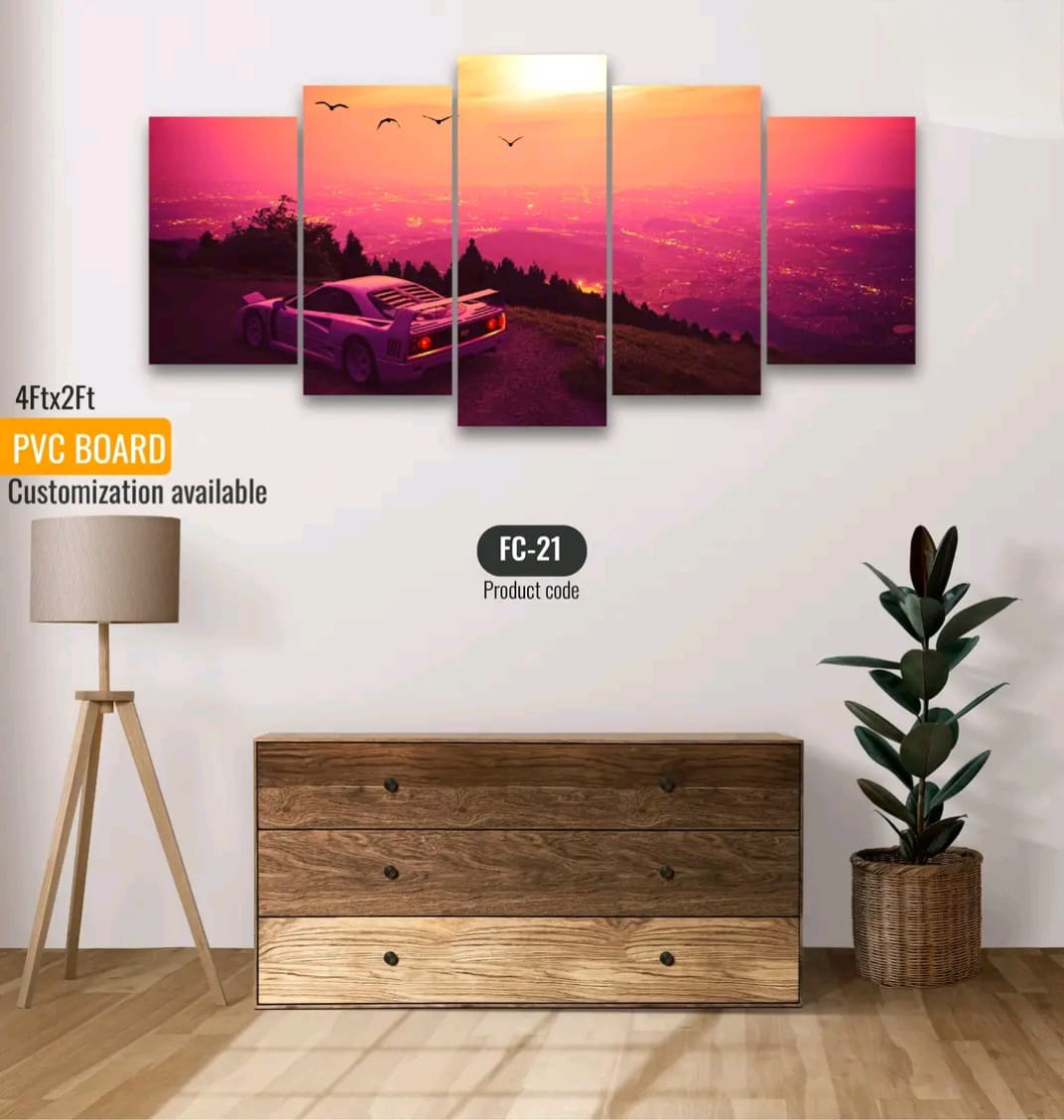 Picture of 5Pcs In 1 Set Wall Canvas printing