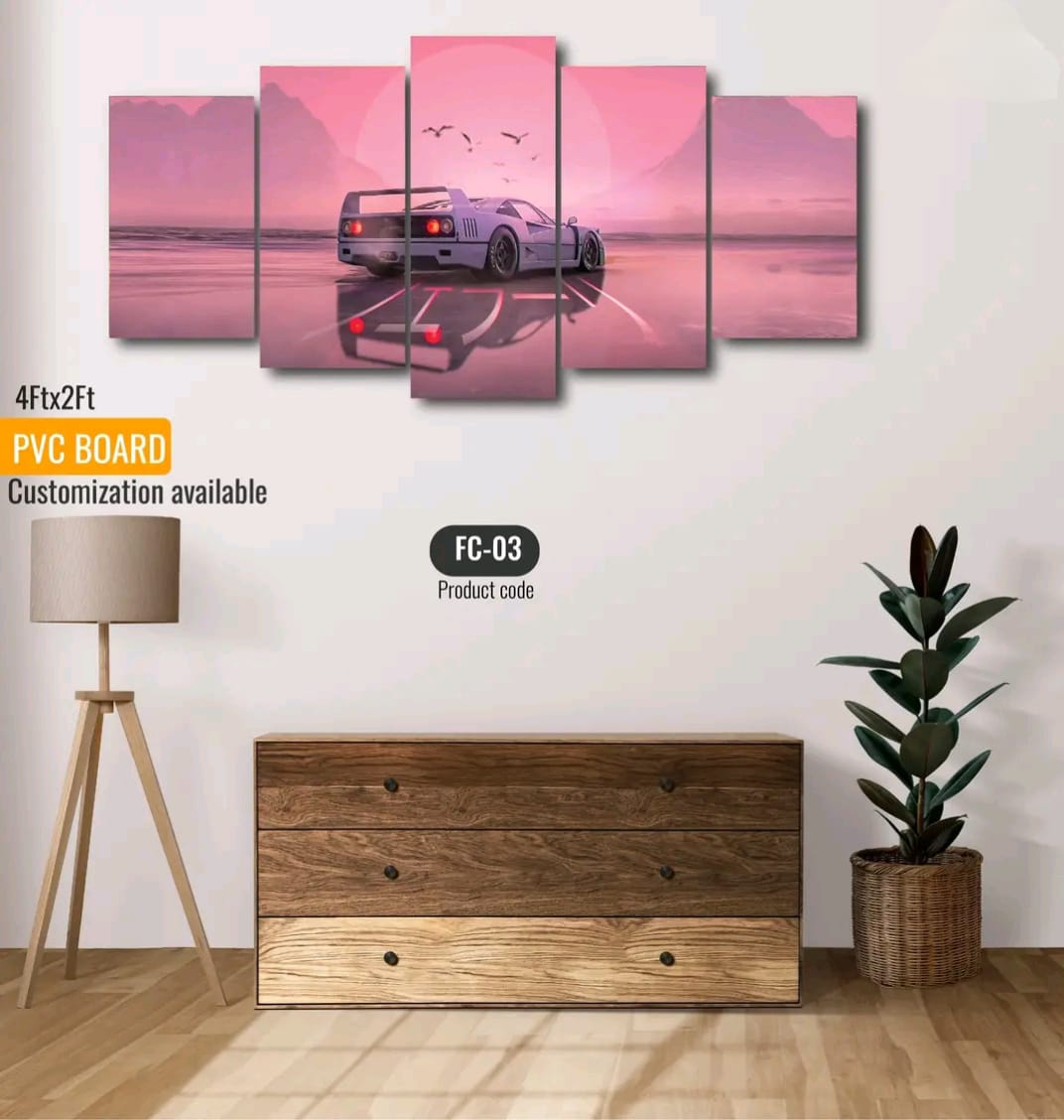 Picture of 5Pcs In 1 Set Wall Canvas printing
