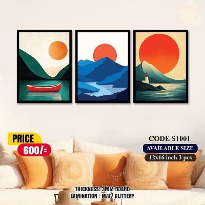 Picture of 3 pcs Most Unique Combo Wallboard set for Home Decoration. Wall Decoration for Home