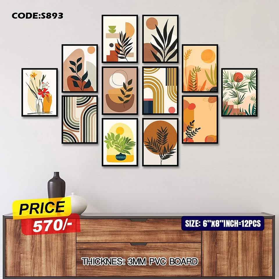 Picture of 12 pcs Most Unique Combo Wallboard set for Home Decoration. Wall Decoration for Home