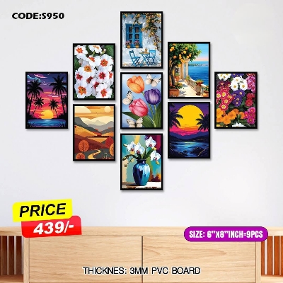 Picture of 9 pcs Most Unique Combo Wallboard set for Home Decoration. Wall Decoration for Home