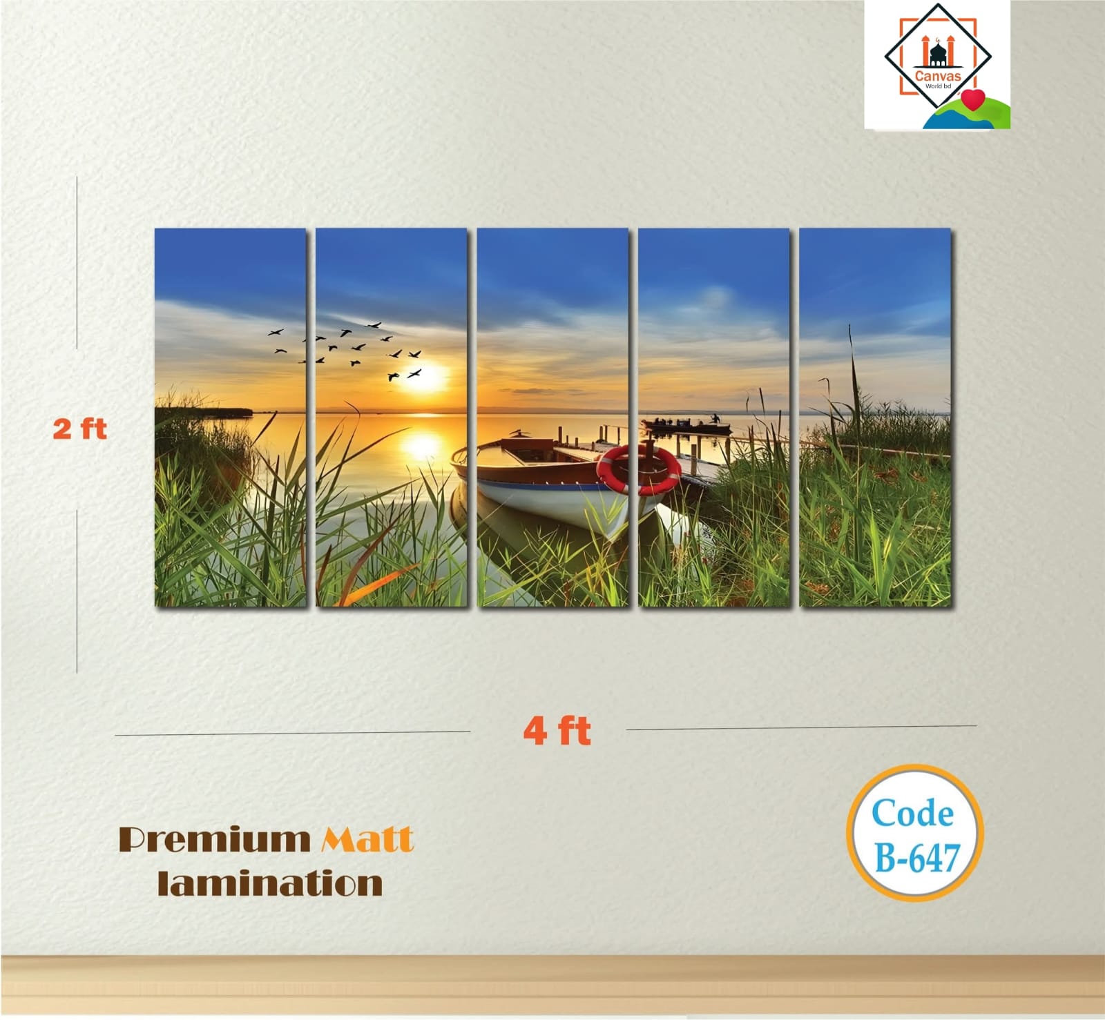 Picture of Premium 5-Piece Wall Art Set – Elegant & Easy to Install