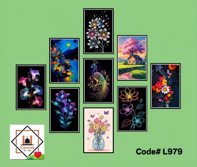 Picture of 9pcs Unique Design Wallmate Combo Set – Perfect for Home & Office Wall Decoration