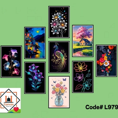 Picture of 9pcs Unique Design Wallmate Combo Set – Perfect for Home & Office Wall Decoration